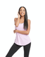 Next Level 1534 - Women's Ideal Colorblock Racerback Tank - Lilac / Heather Gray