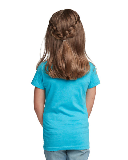 Girl's Youth Princess CVC T-Shirt - Bondi Blue