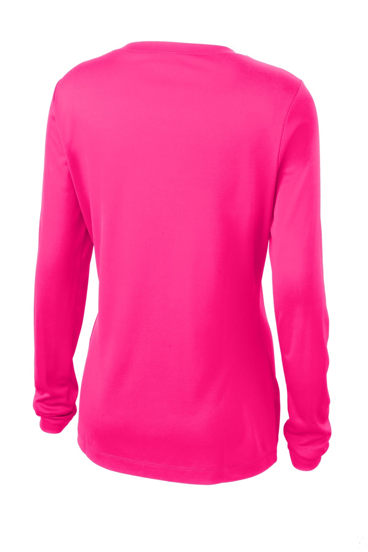 Women's Long Sleeve PosiCharge Competitor V-Neck Tee - Neon Pink