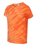 Youth One Color Tiger Stripe T-Shirt - Orange