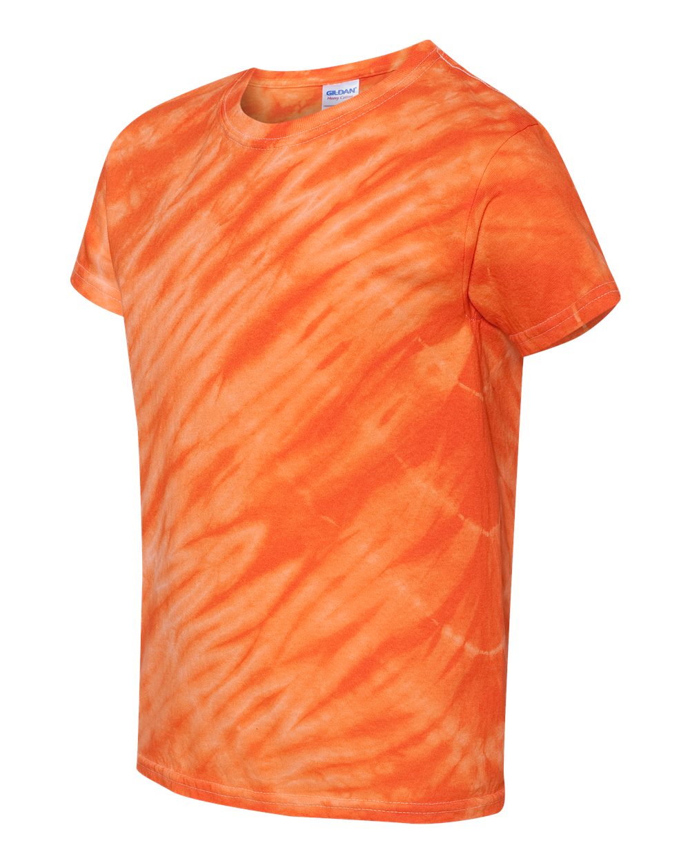 Youth One Color Tiger Stripe T-Shirt - Orange