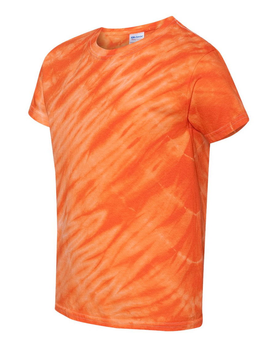 Youth One Color Tiger Stripe T-Shirt - Orange