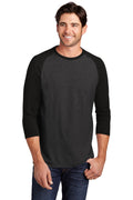 Unisex Perfect Tri 3/4-Sleeve Raglan - Black / Black Fr