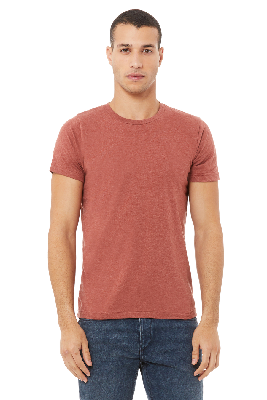 Unisex Heather CVC T-Shirt - Heather Clay