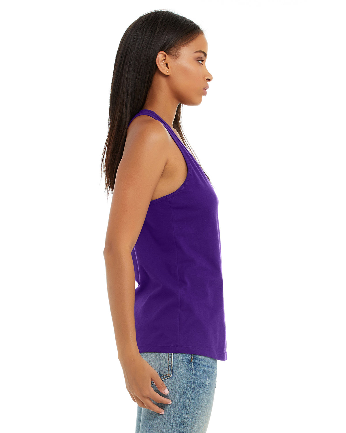 Women's Jersey Racerback Tank - Team Purple