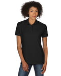 Women's Double Piqué Polo - Black