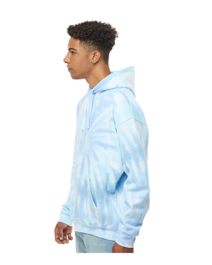 Unisex Tie-Dyed Pullover Hoodie - Lagoon