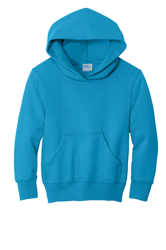 Youth Core Fleece Pullover Hoodie - Neon Blue
