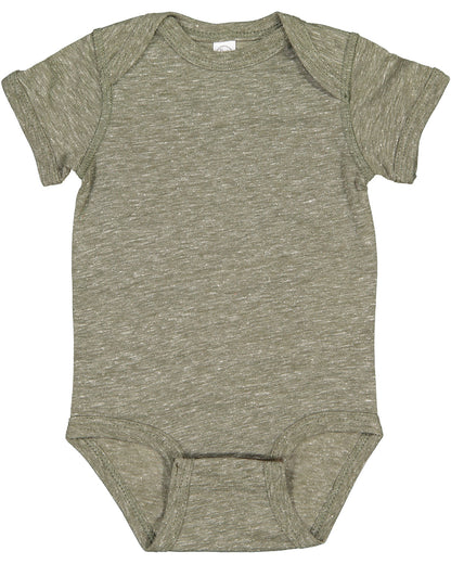 Infant Harborside Melange Bodysuit - Military Green Melange