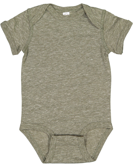Infant Harborside Melange Bodysuit - Military Green Melange