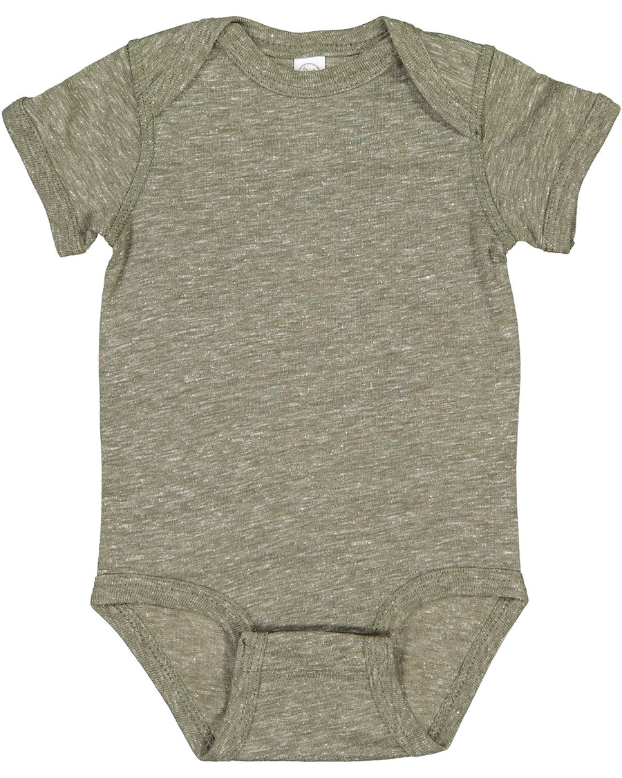 Infant Harborside Melange Bodysuit - Military Green Melange