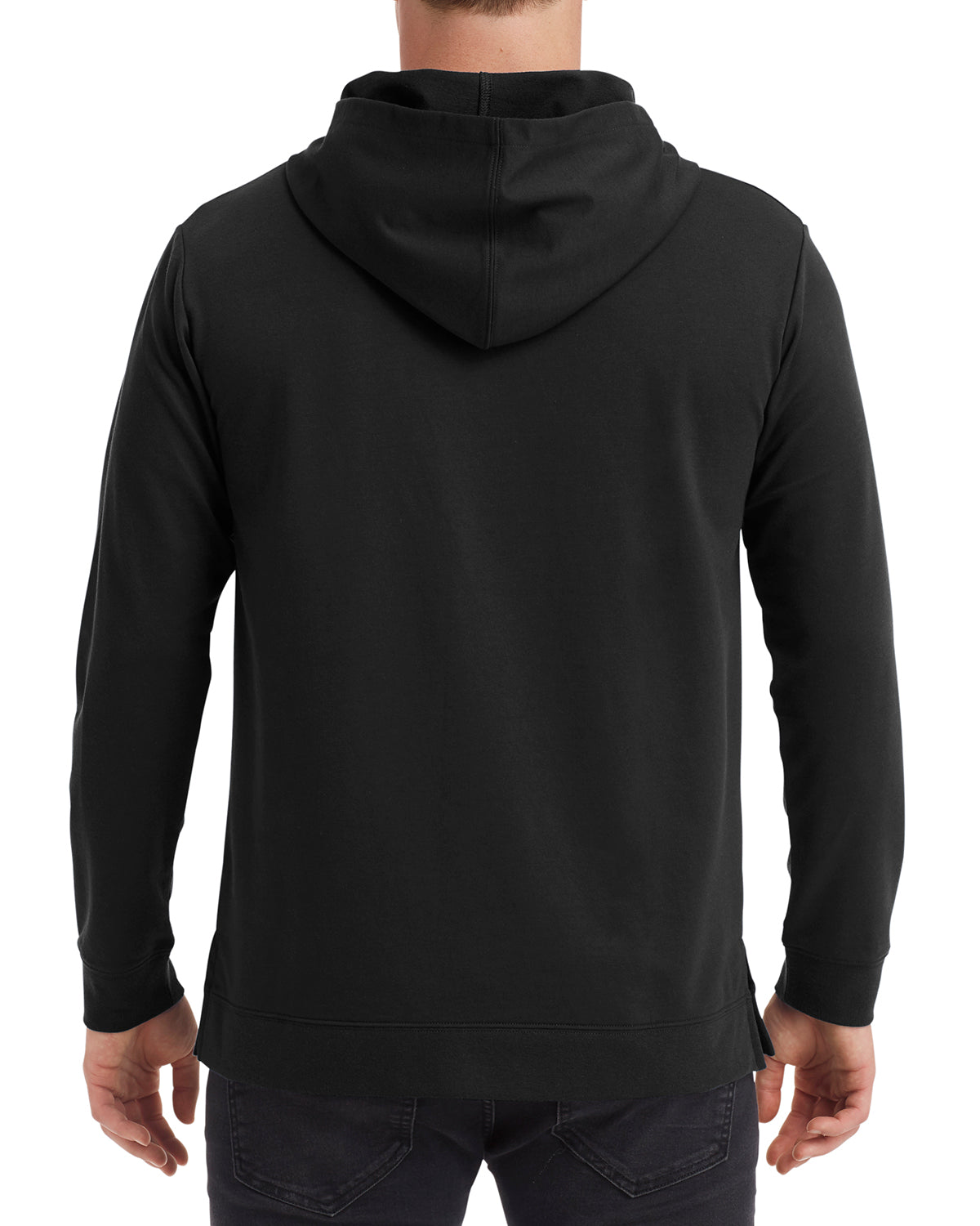 Unisex Light Terry Hoodie - Black