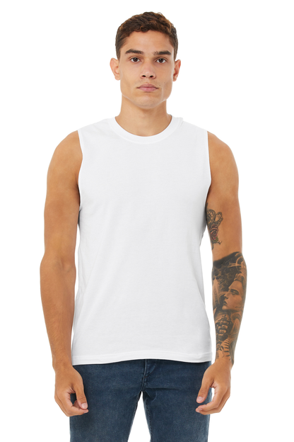 Unisex Jersey Muscle Tank - White