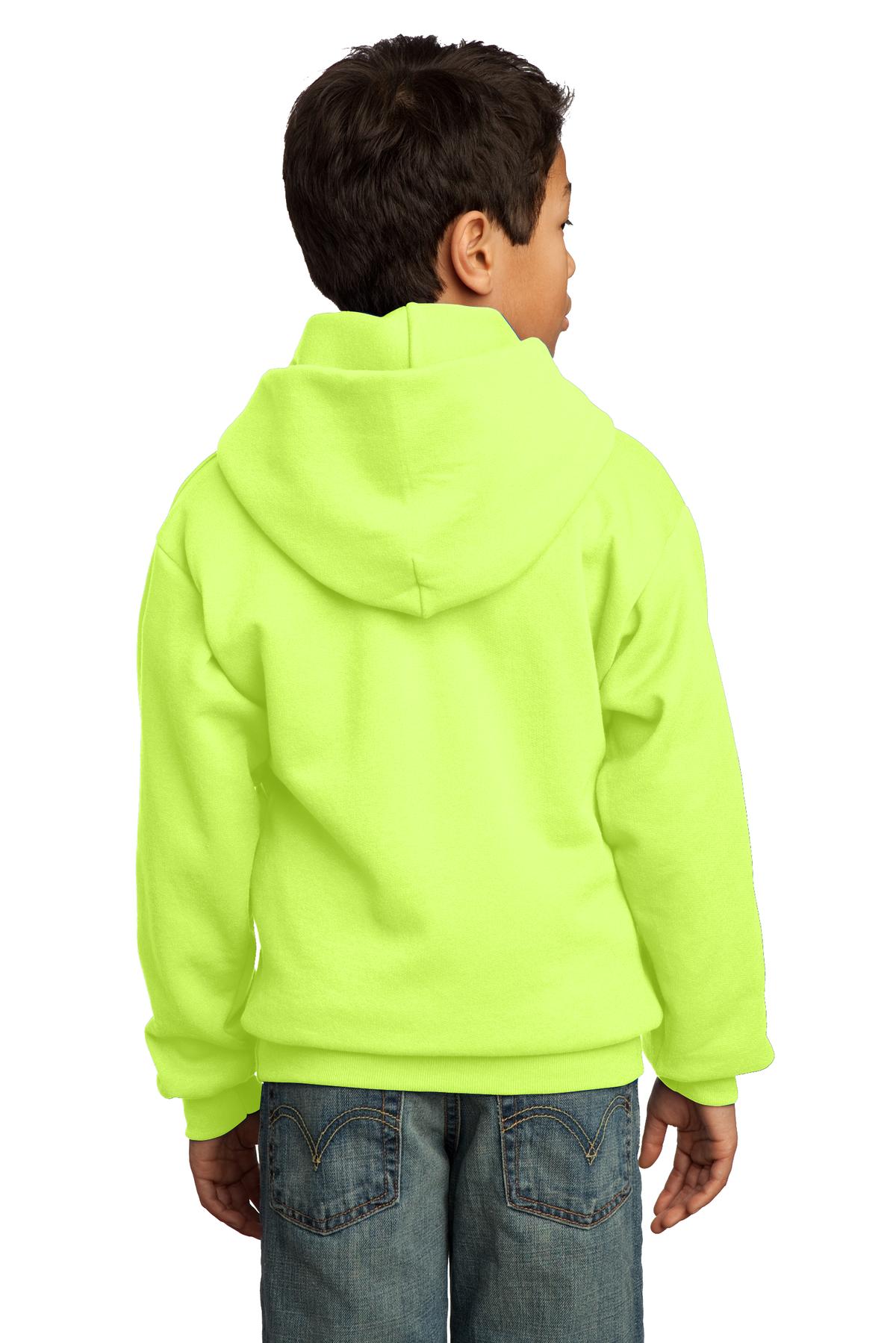 Youth Core Fleece Pullover Hoodie - Neon Yellow