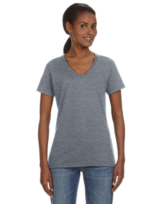 Women's Lightweight V-Neck T-Shirt - Heather Graphite