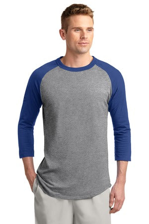 Unisex Colorblock Raglan Jersey - Heather / Gray / Royal