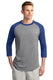 Sport-Tek T200J1 - Unisex Colorblock Raglan Jersey - Heather / Gray / Royal