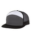 Richardson 168 - Seven-Panel Trucker Cap - Charcoal / Black / White