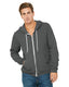 Bella + Canvas 3739 - Unisex Poly-Cotton Sponge Fleece Full-Zip Hoodie - Asphalt
