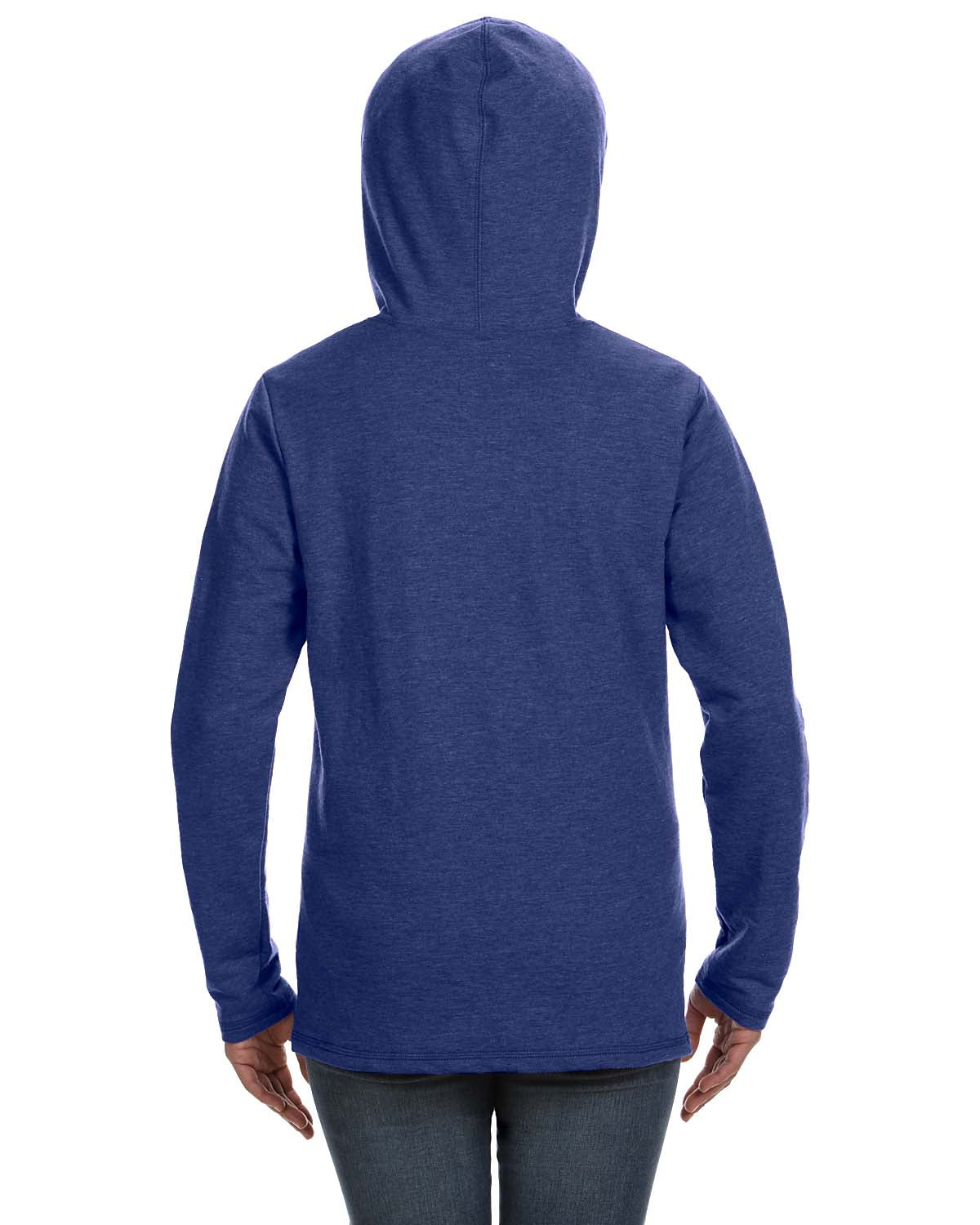 Women's Hooded French Terry - Heather Blue