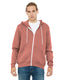 Bella + Canvas 3739 - Unisex Poly-Cotton Sponge Fleece Full-Zip Hoodie - Mauve
