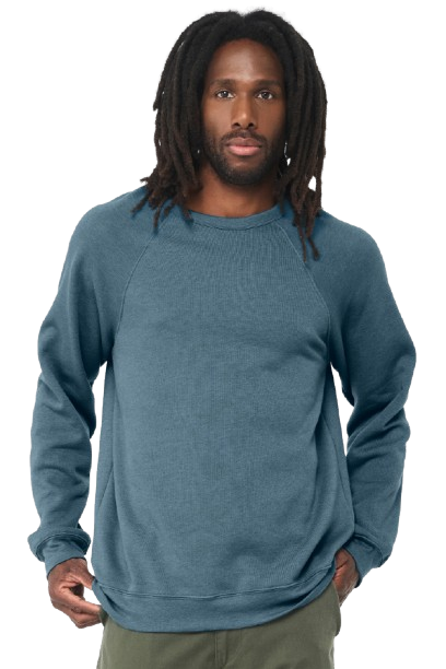 Unisex Sponge Fleece Raglan Sweatshirt - Heather Deep Teal