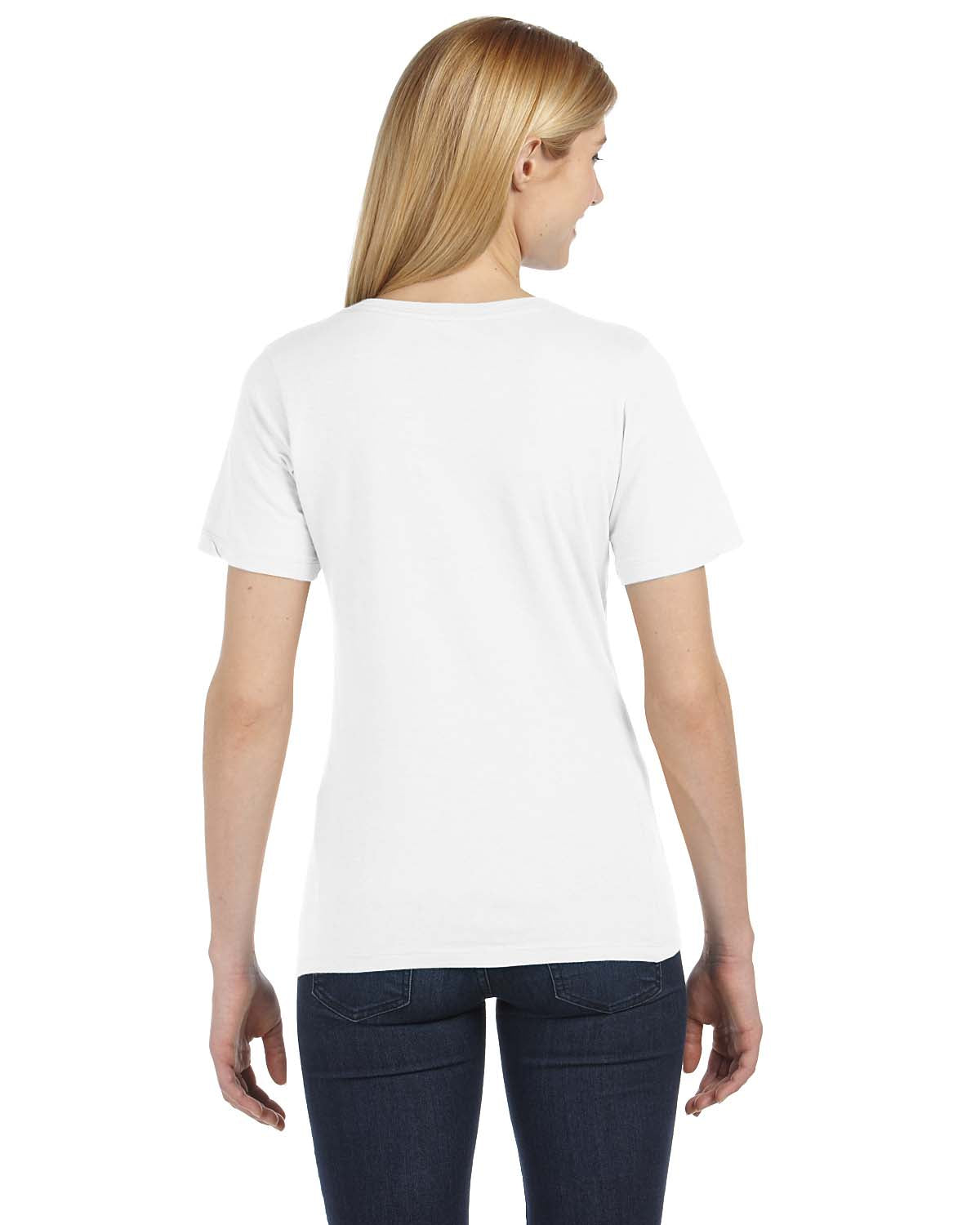 Missy Made in the USA Jersey Short-Sleeve V-Neck T-Shirt - White