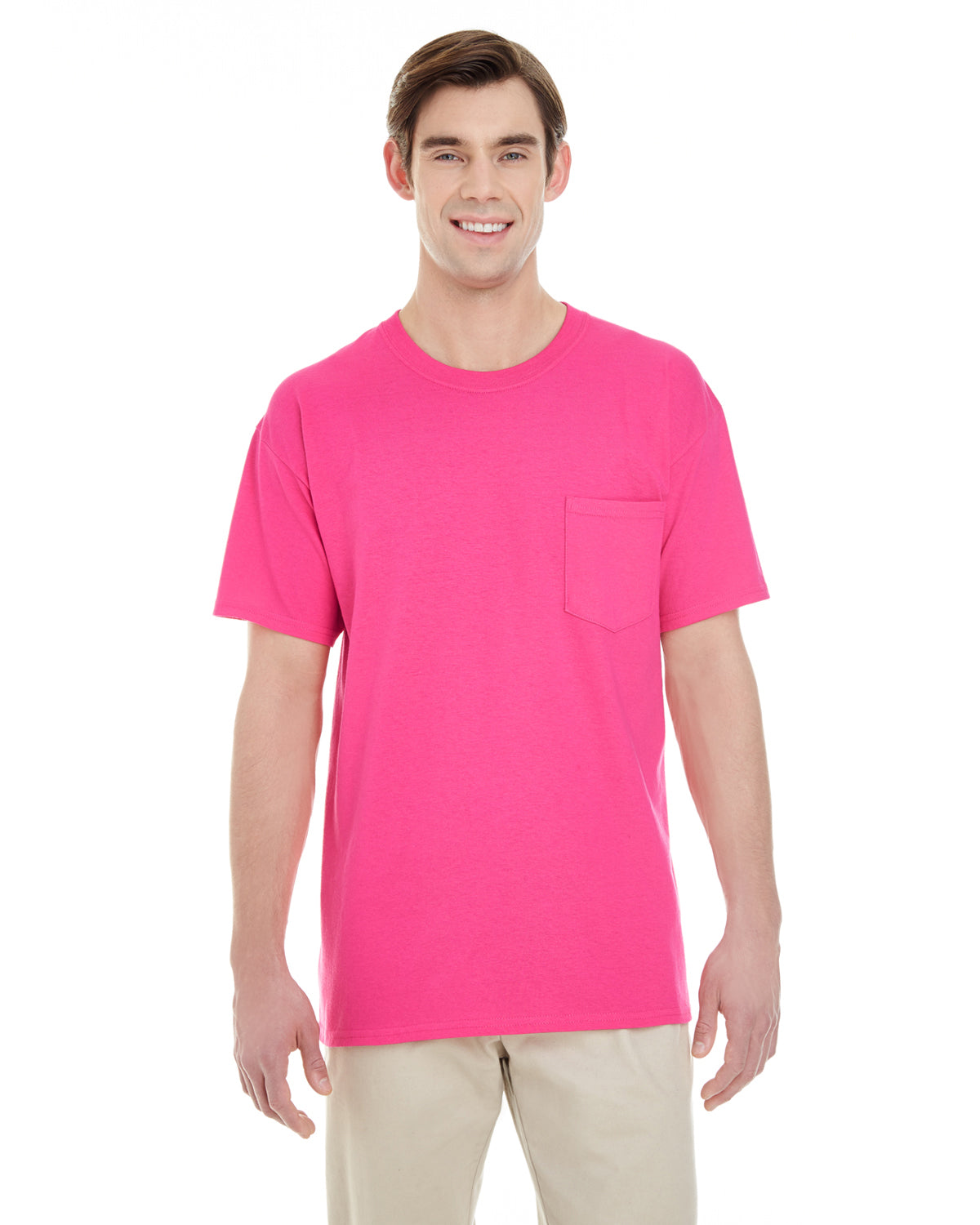 Unisex Heavy Cotton™ Pocket T-Shirt - Heliconia