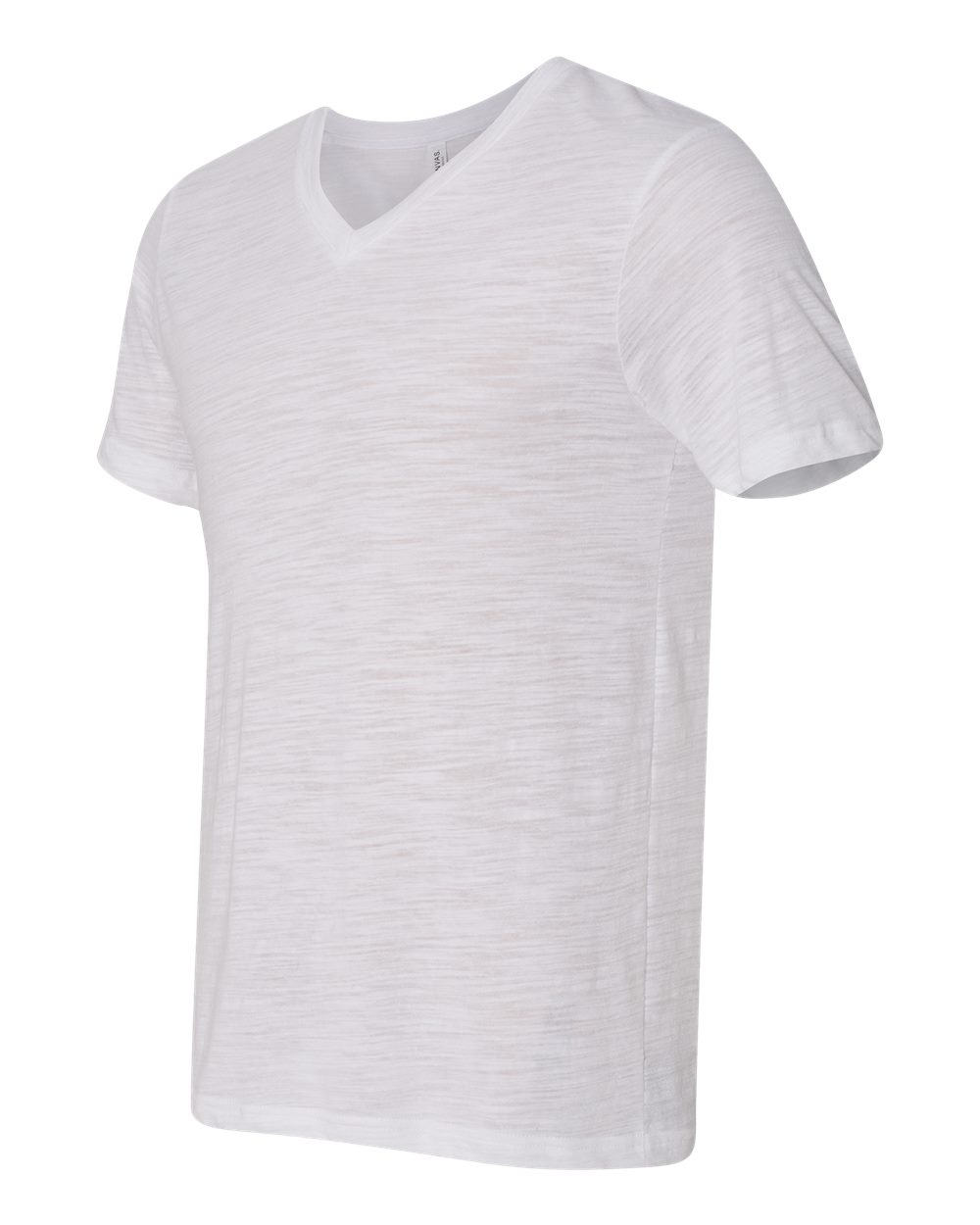 Unisex Jersey Short-Sleeve V-Neck T-Shirt - White Slub