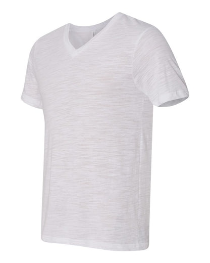 Unisex Jersey Short-Sleeve V-Neck T-Shirt - White Slub