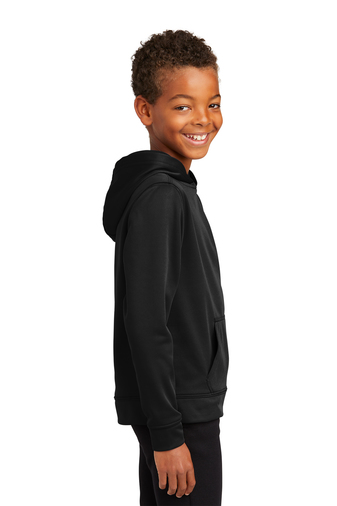 Youth Performance Fleece Pullover Hoodie - Jet Black