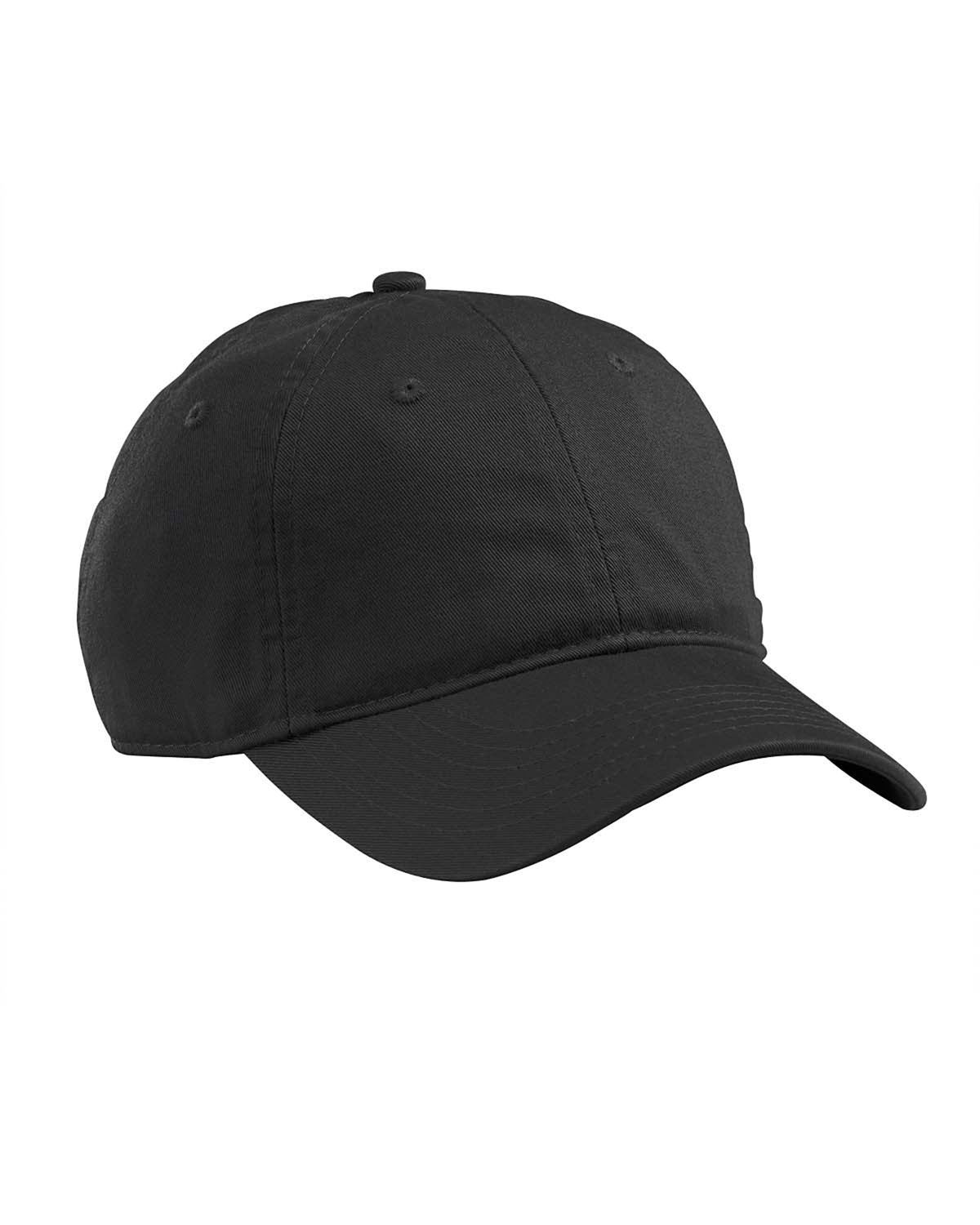 Organic Cotton Twill Unstructured Baseball Hat - Black