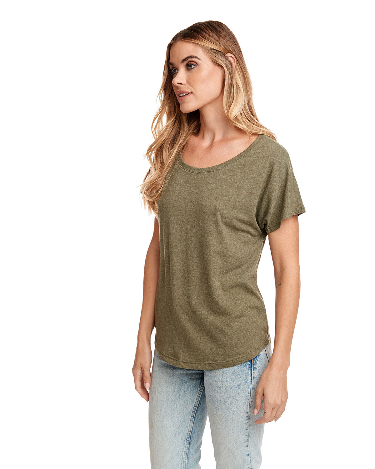 Women's Triblend Dolman - Military Green