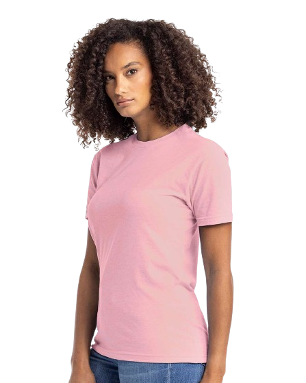Unisex CVC Crewneck T-Shirt - Heather Lt Pink