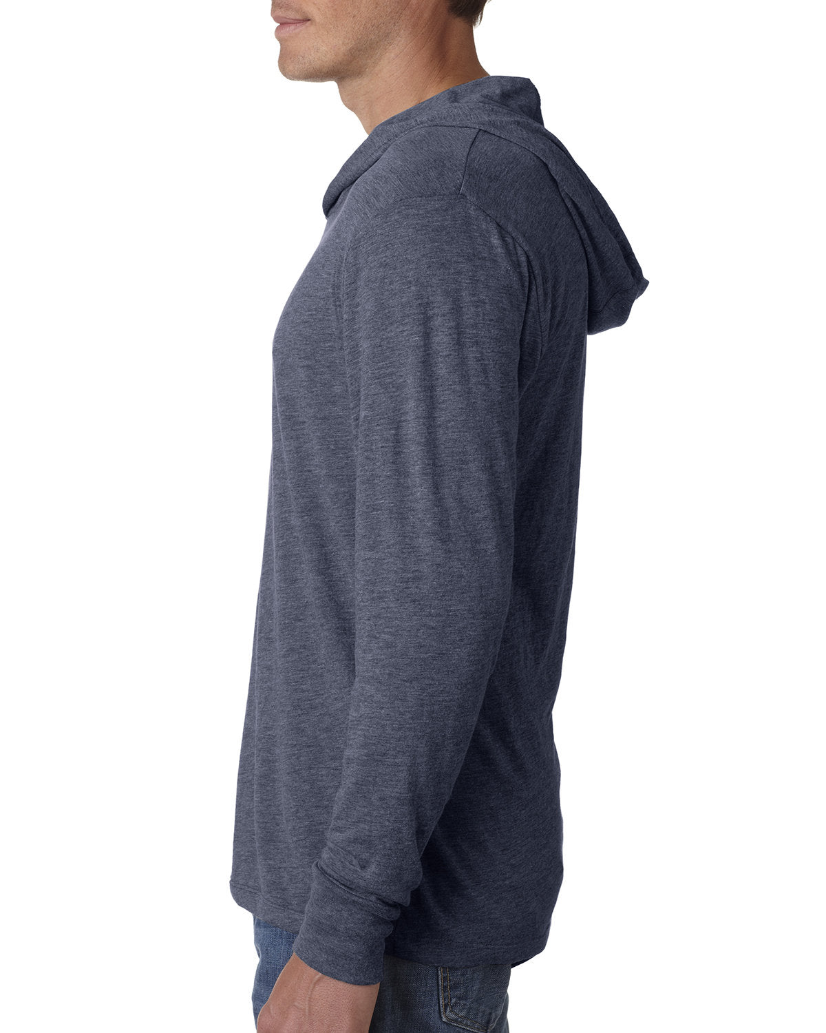 Unisex Triblend Long-Sleeve Hoodie - Indigo