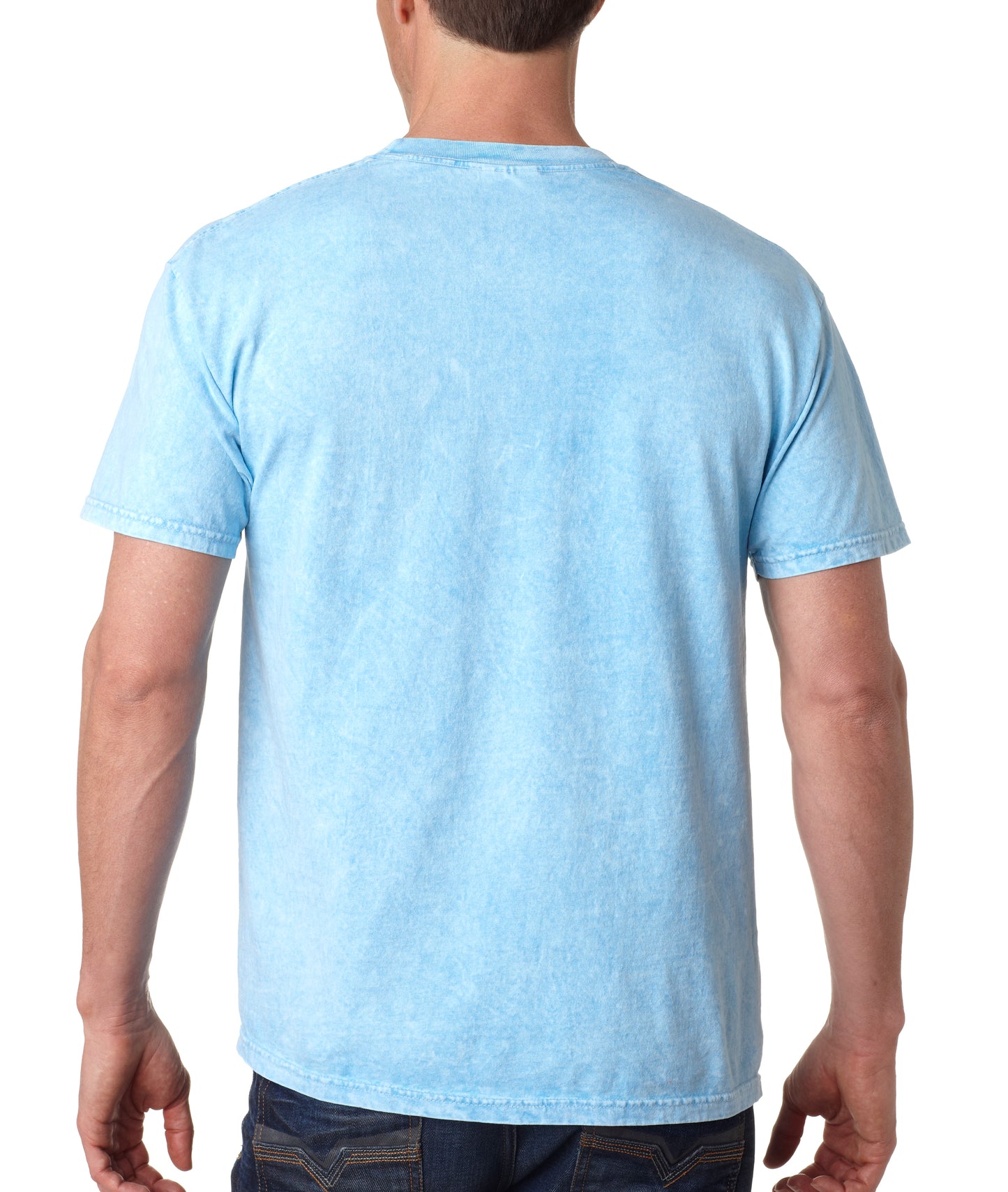 Unisex 100% Cotton Vintage Wash T-Shirt - Mineral Baby Blue