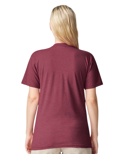 Unisex CVC T-Shirt - Heather Cranberry
