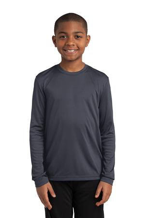 Youth Long Sleeve PosiCharge Competitor Tee - Iron Gray