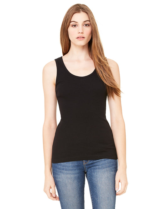 Women's 2x1 Rib Tank - Black