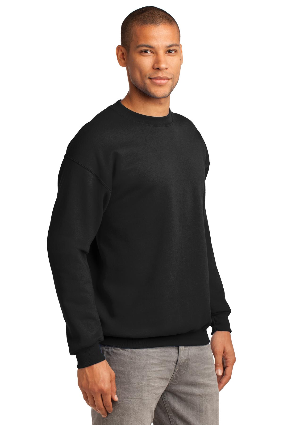 Unisex Tall Essential Fleece Crewneck Sweatshirt - Jet Black
