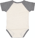 Infant Baseball Bodysuit - Natural Heather / Gran Heather