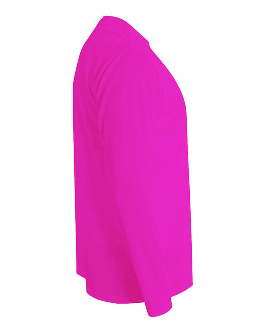 Men's Cooling Performance Long Sleeve T-Shirt - Fuchsia