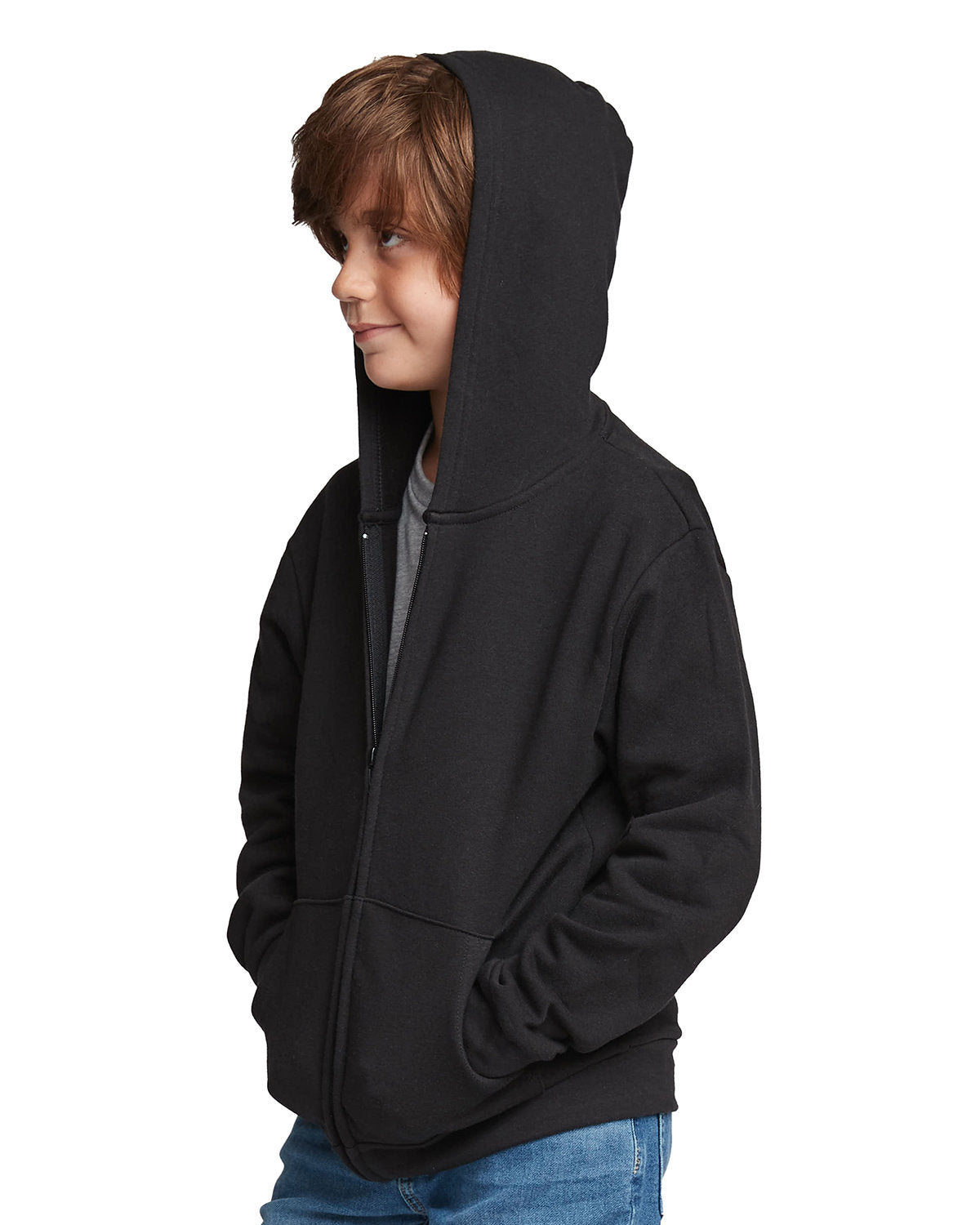 Youth Zip Hoodie - Black