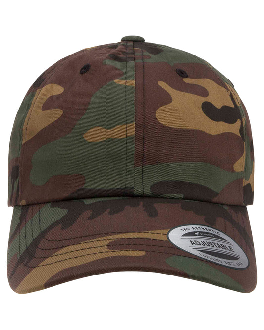 Unisex Low-Profile Cotton Twill Dad Cap - Green Camo