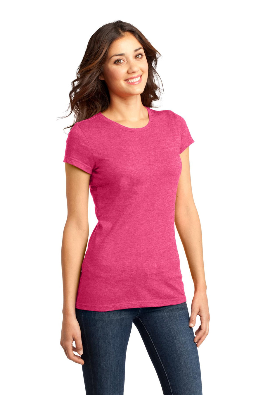 Women's Fitted Very Important Tee - Heather Watermelon