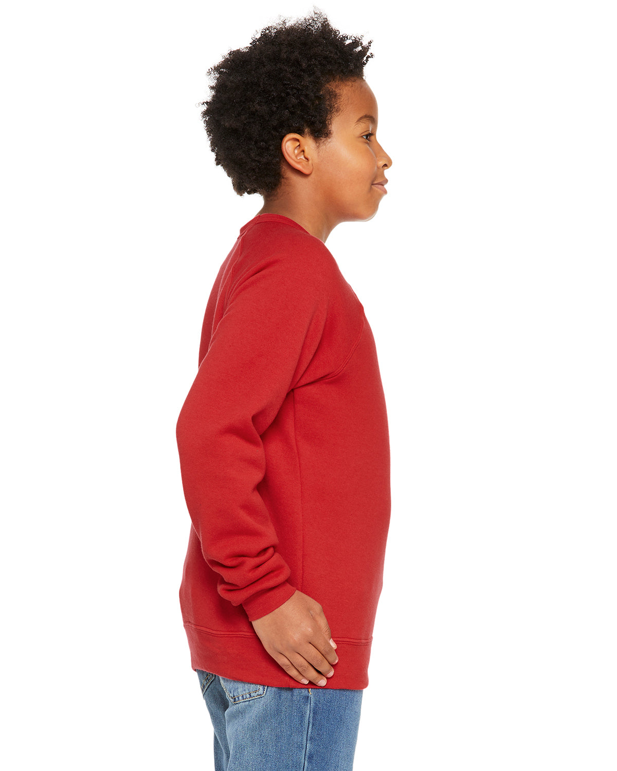 Youth Sponge Fleece Raglan Sweatshirt - Red