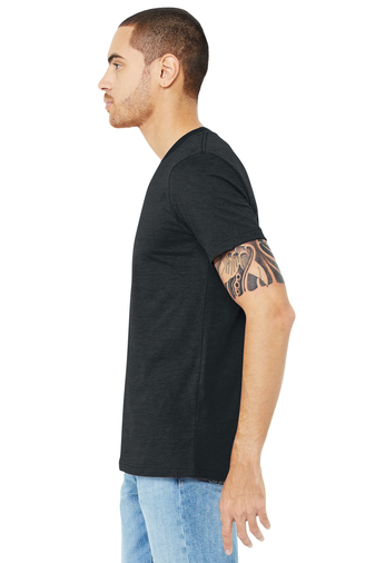 Unisex Jersey Short-Sleeve V-Neck T-Shirt - Heather Dark Gray