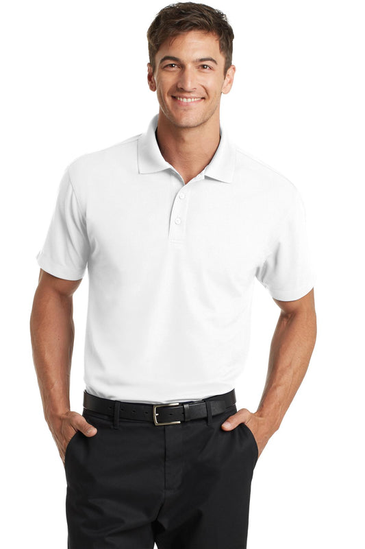 Unisex Dry Zone Grid Polo - White