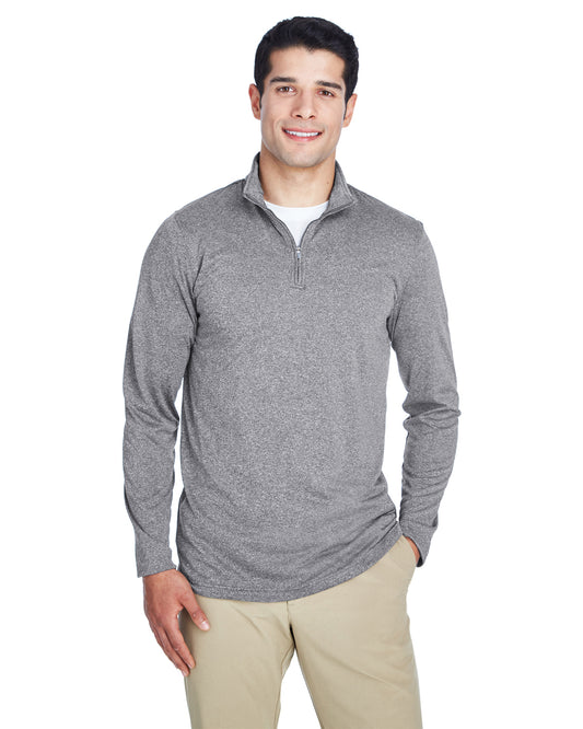Men's Cool & Dry Heathered Performance Quarter-Zip - Charcoal Heather