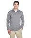 UltraClub 8618 - Men's Cool & Dry Heathered Performance Quarter-Zip - Charcoal Heather